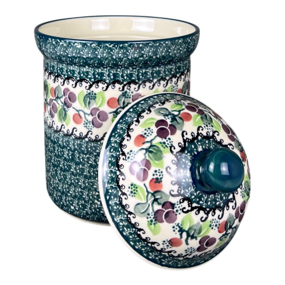 Canister, 1.3 Liter in "Sugar Plums" by Ceramika Artystyczna | A492-2838Q