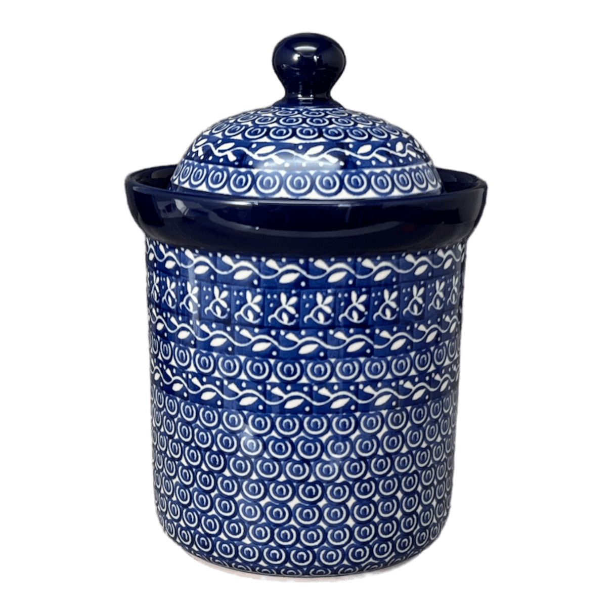 Canister, 1.3 Liter in "Wavy Blues" by Ceramika Artystyczna | A492-905X