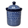Polish Pottery 1.3 Liter Canister (Wavy Blues) | A492-905X at PolishPotteryOutlet.com