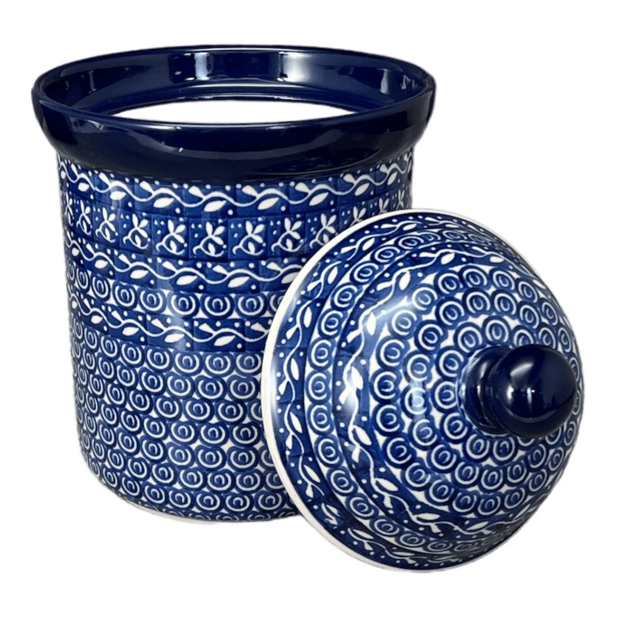 Canister, 1.3 Liter in "Wavy Blues" by Ceramika Artystyczna | A492-905X