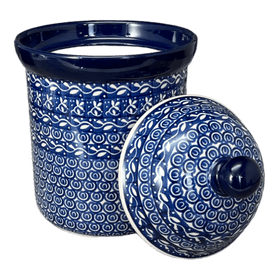 Polish Pottery CA 1.3 Liter Canister (Wavy Blues) | A492-905X Additional Image at PolishPotteryOutlet.com