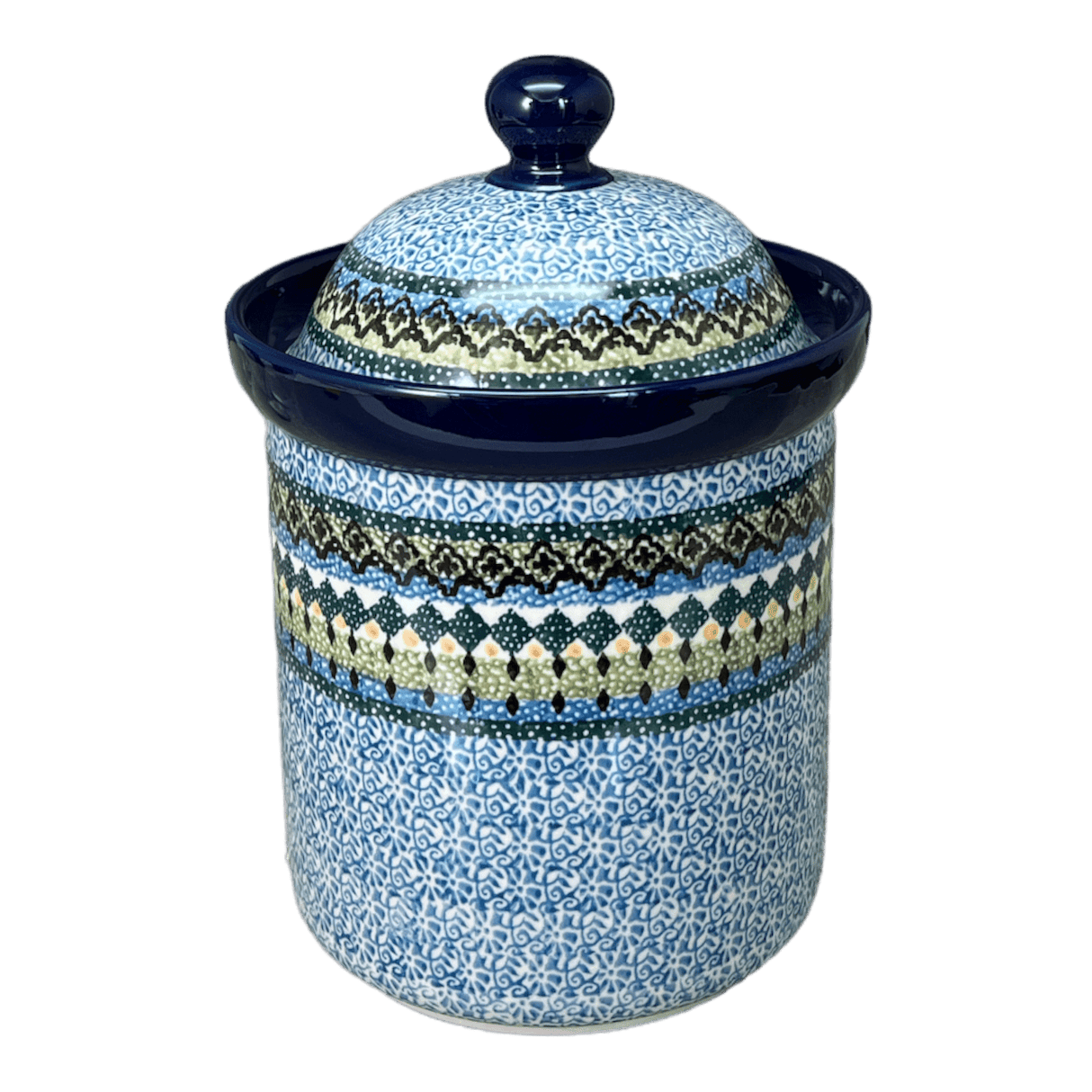 Canister, 1.3 Liter in "Aztec Blues" by Ceramika Artystyczna | A492-U4428