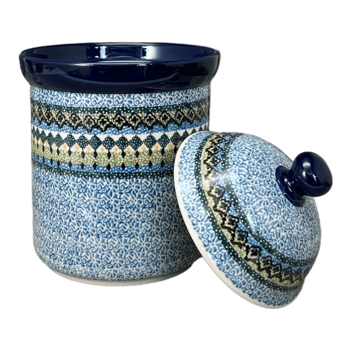 Canister, 1.3 Liter in "Aztec Blues" by Ceramika Artystyczna | A492-U4428