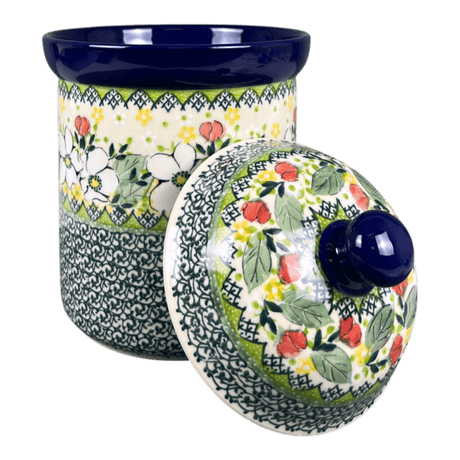Canister, 1.3 Liter in "White Cosmos" by Ceramika Artystyczna | A492-U4813