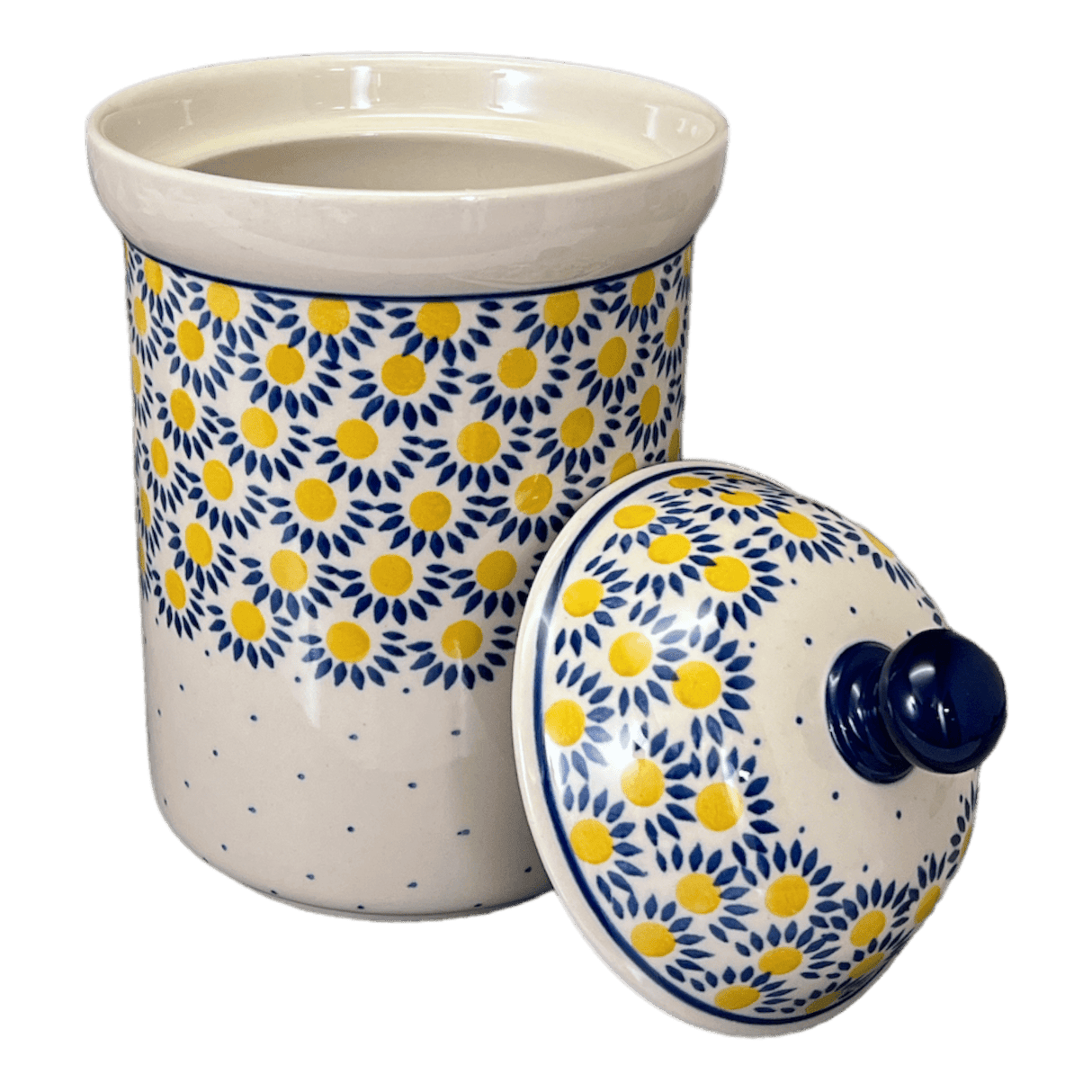 Canister, 1.5 Liter in "Sunny Circle" by Ceramika Artystyczna | A493-0215