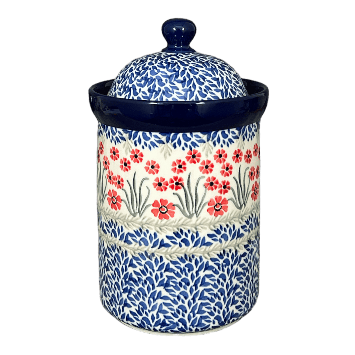 Canister, 1.5 Liter in "Red Aster" by Ceramika Artystyczna | A493-1435X