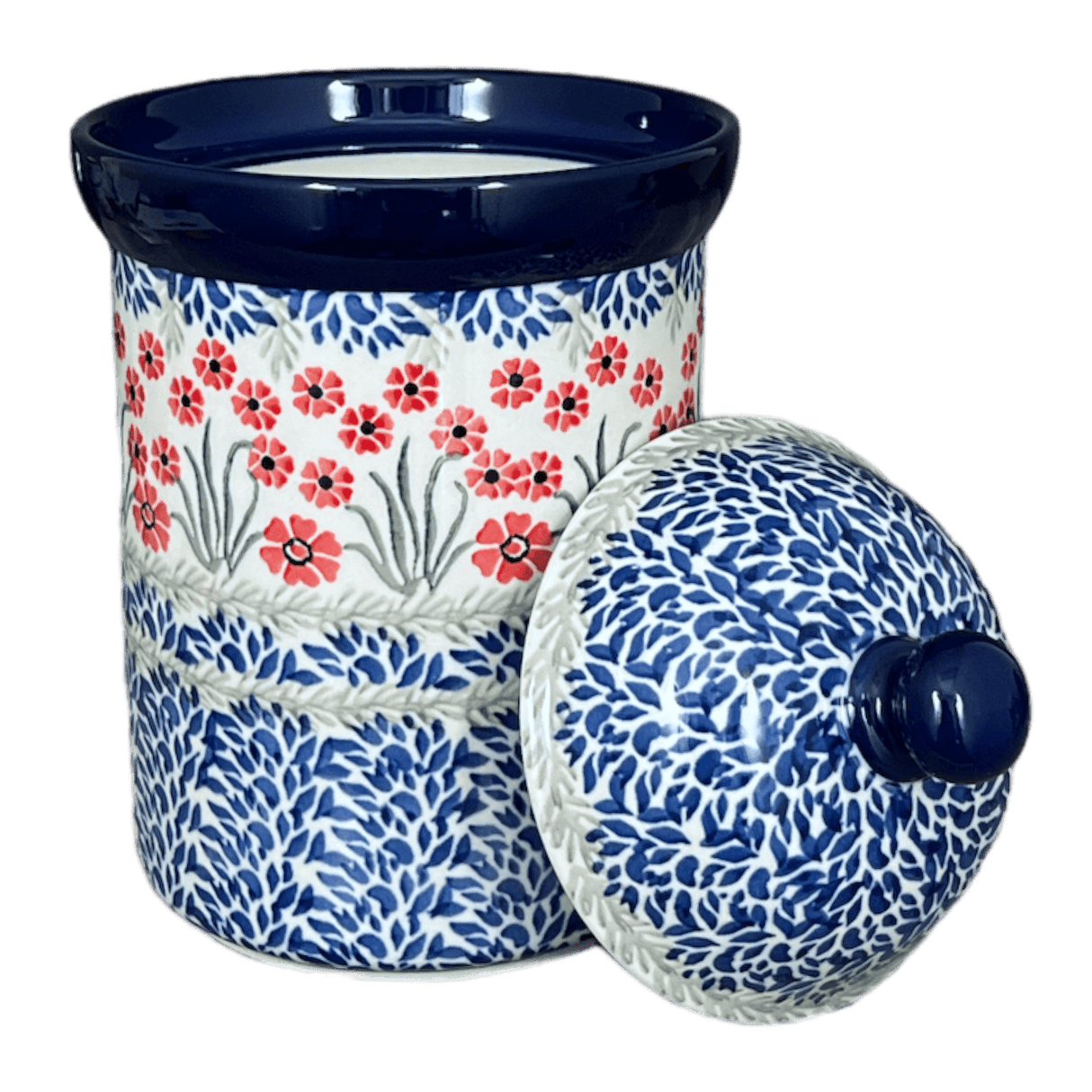 Canister, 1.5 Liter in "Red Aster" by Ceramika Artystyczna | A493-1435X