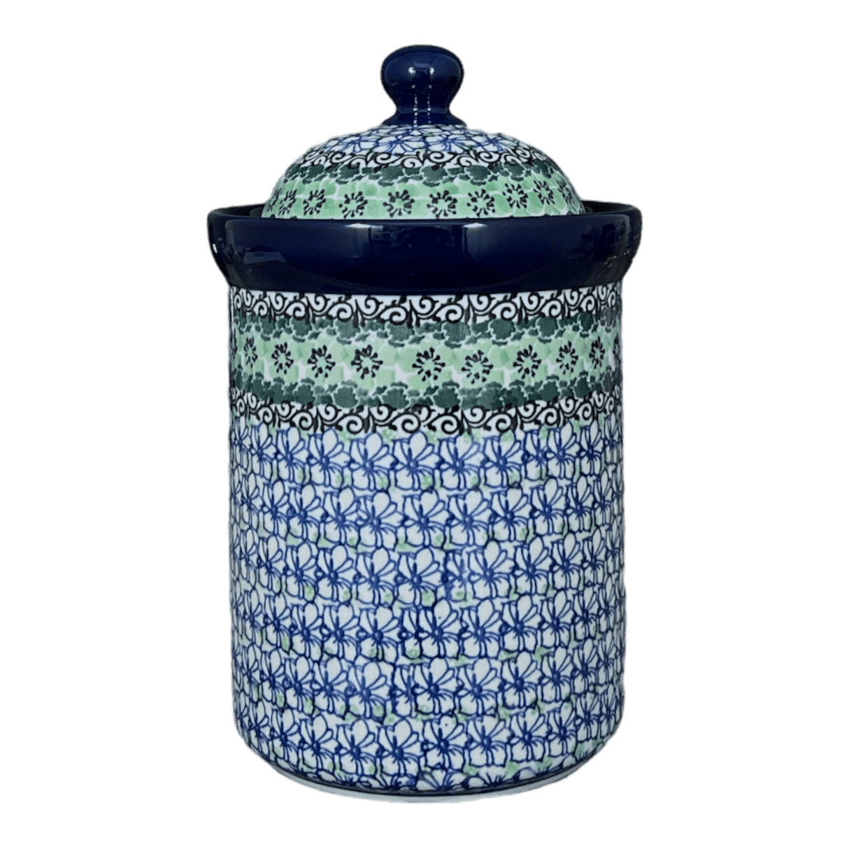 Canister, 1.5 Liter in "Ring of Green" by Ceramika Artystyczna | A493-1479X