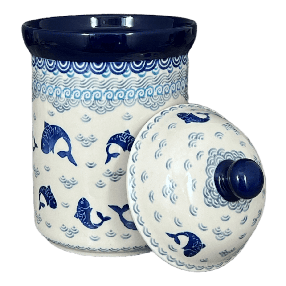 Canister, 1.5 Liter in "Koi Pond" by Ceramika Artystyczna | A493-2372X