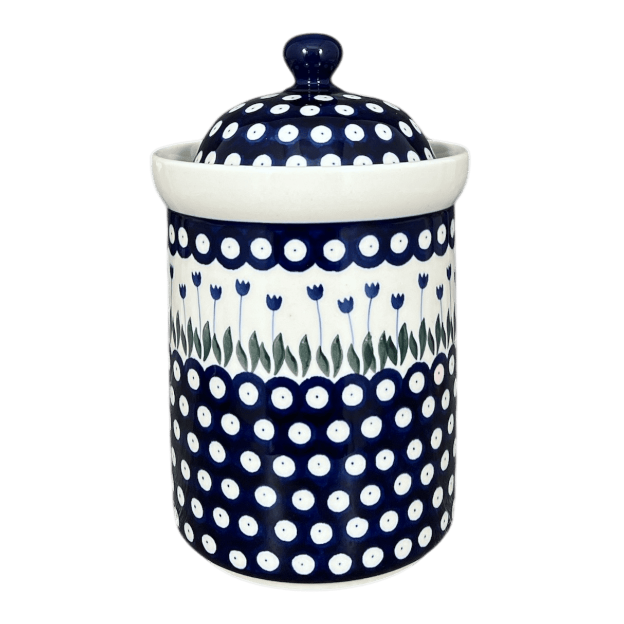 Canister, 1.5 Liter in "Tulip Dot" by Ceramika Artystyczna | A493-377Z