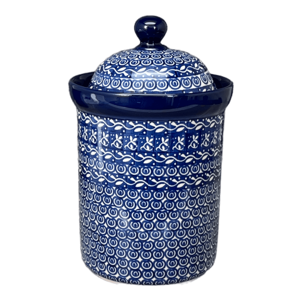 Canister, 1.5 Liter in "Wavy Blues" by Ceramika Artystyczna | A493-905X