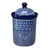 Polish Pottery CA 1.5 Liter Canister (Wavy Blues) | A493-905X at PolishPotteryOutlet.com