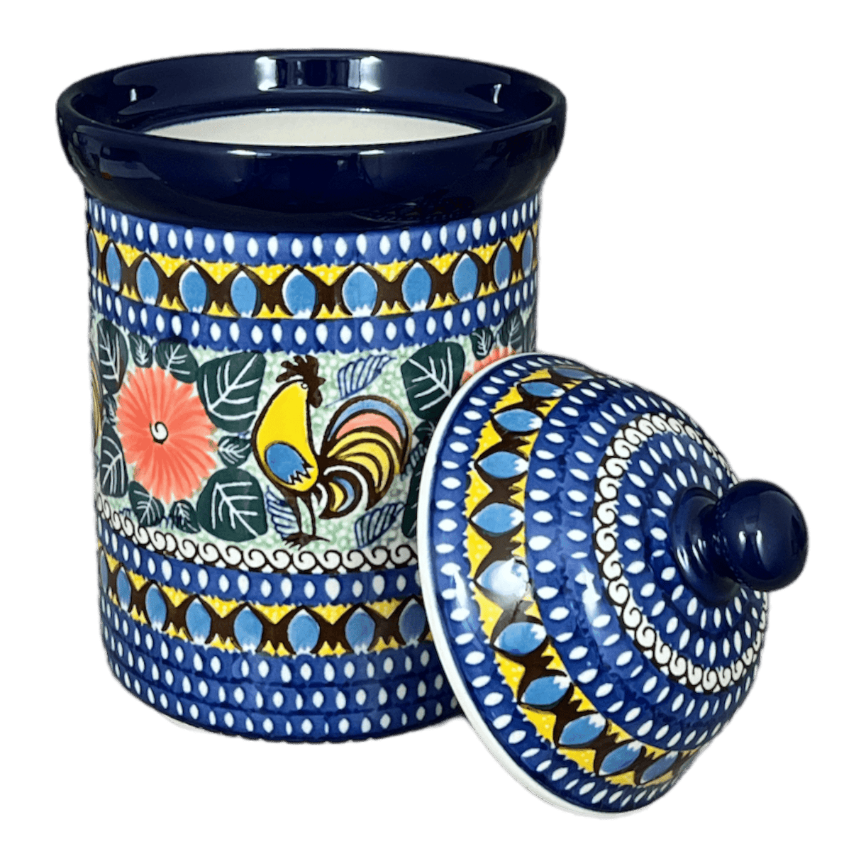 Canister, 1.5 Liter in "Regal Roosters" by Ceramika Artystyczna | A493-U2617