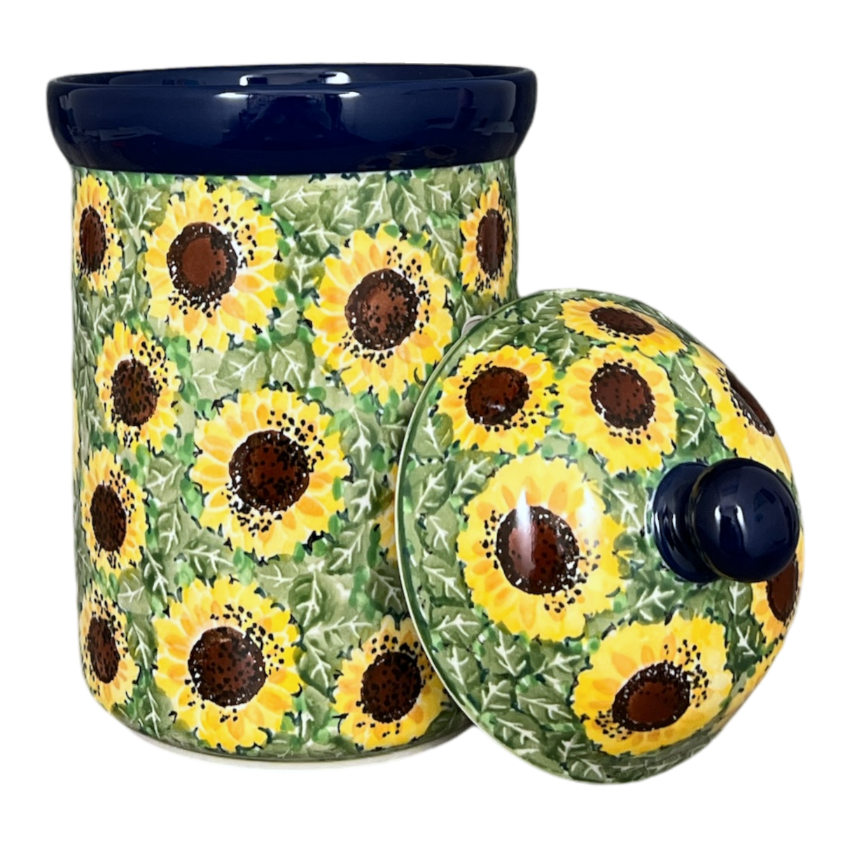 Canister, 1.5 Liter in "Sunflower Field" by Ceramika Artystyczna | A493-U4737