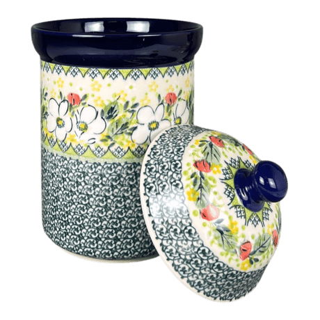 Canister, 1.5 Liter in "White Cosmos" by Ceramika Artystyczna | A493-U4813