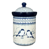 Canister, 1.5 Liter in "Bullfinch on Blue" by Ceramika Artystyczna | A493-U4830