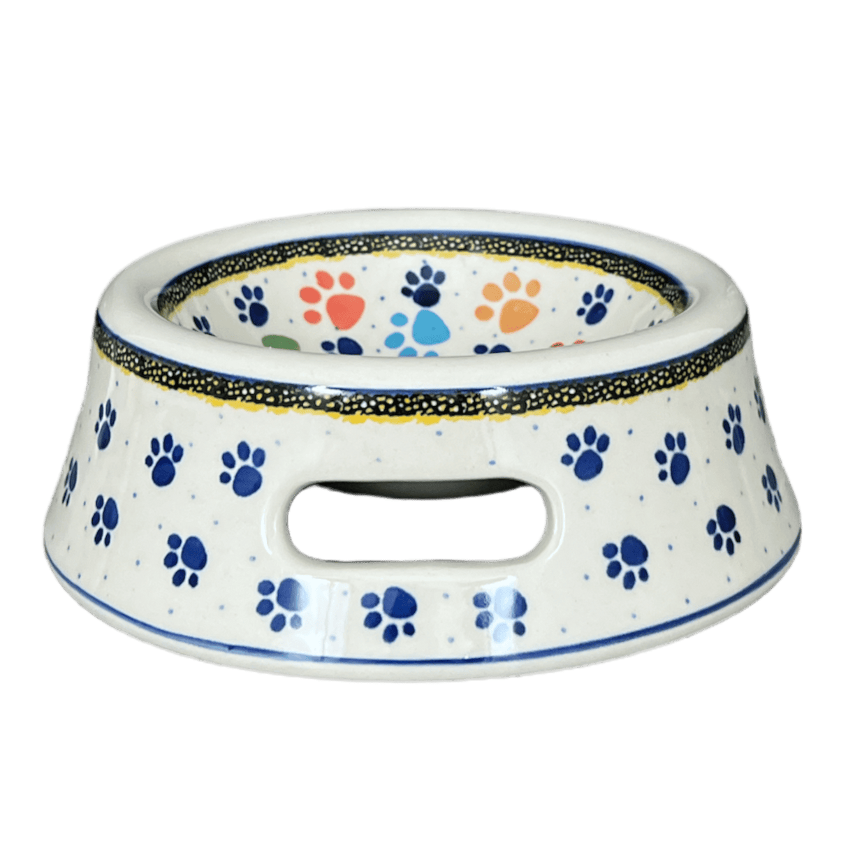 Bowl, Round, Dog Bowl, 5.5" Large in "Paw Parade" by Ceramika Artystyczna | A525-1769X