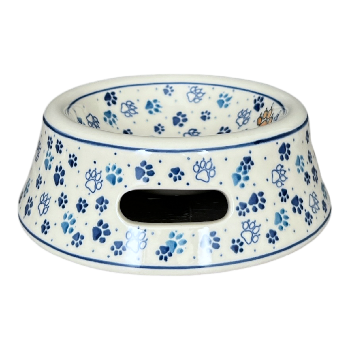 Bowl, Round, Dog Bowl, 5.5" Large in "Paw Prints" by Ceramika Artystyczna | A525-1770X