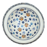 Bowl, Round, Dog Bowl, 5.5" Large in "Paw Prints" by Ceramika Artystyczna | A525-1770X