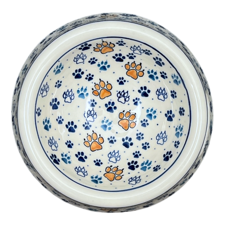 Bowl, Round, Dog Bowl, 5.5" Large in "Paw Prints" by Ceramika Artystyczna | A525-1770X