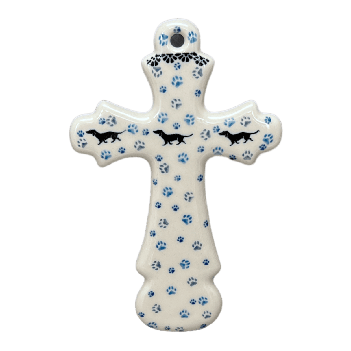 Cross, Large, 7.75" in "Wiener Dog Delight" by Ceramika Artystyczna | A533-2151X