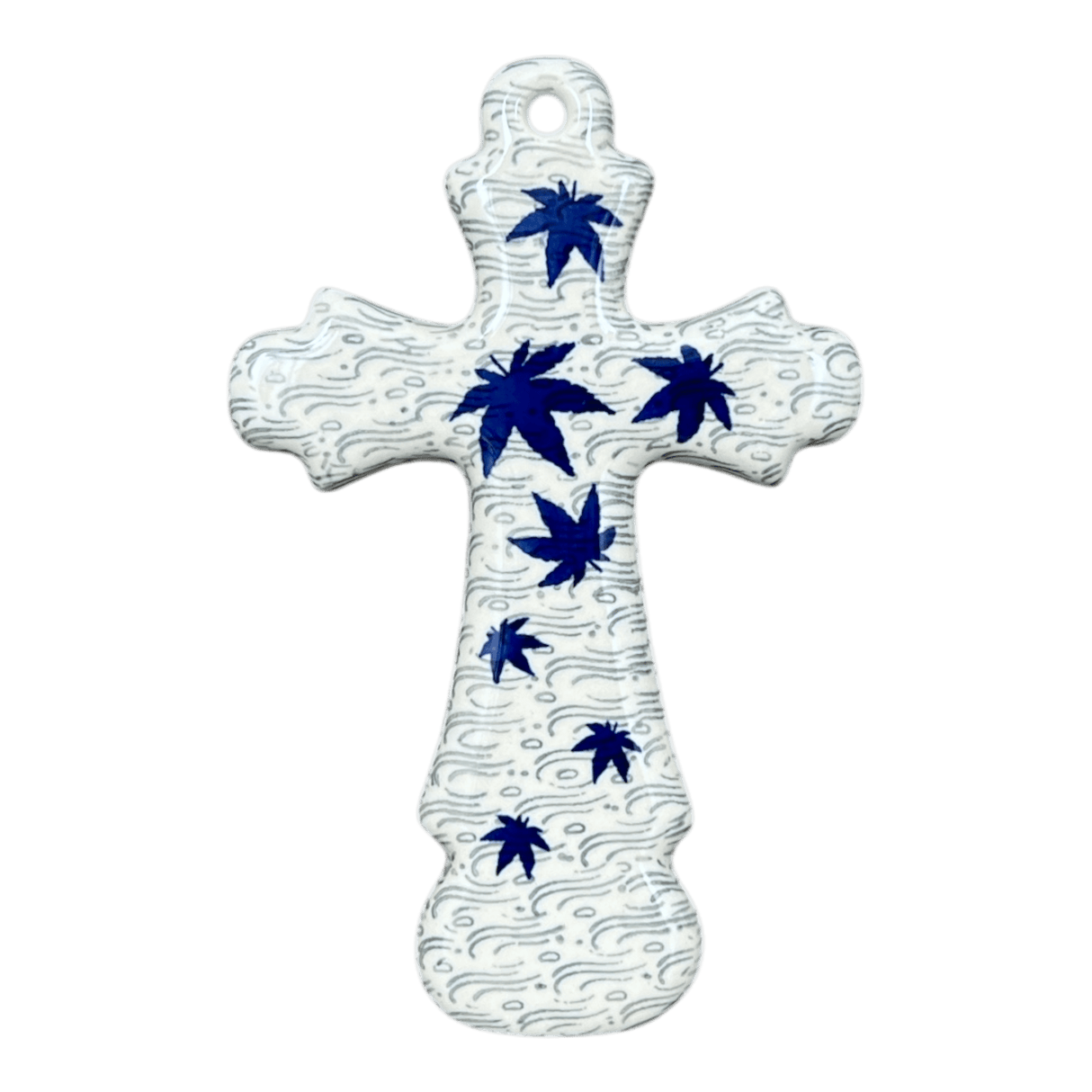 Cross, Large, 7.75" in "Blue Sweetgum" by Ceramika Artystyczna | A533-2545X