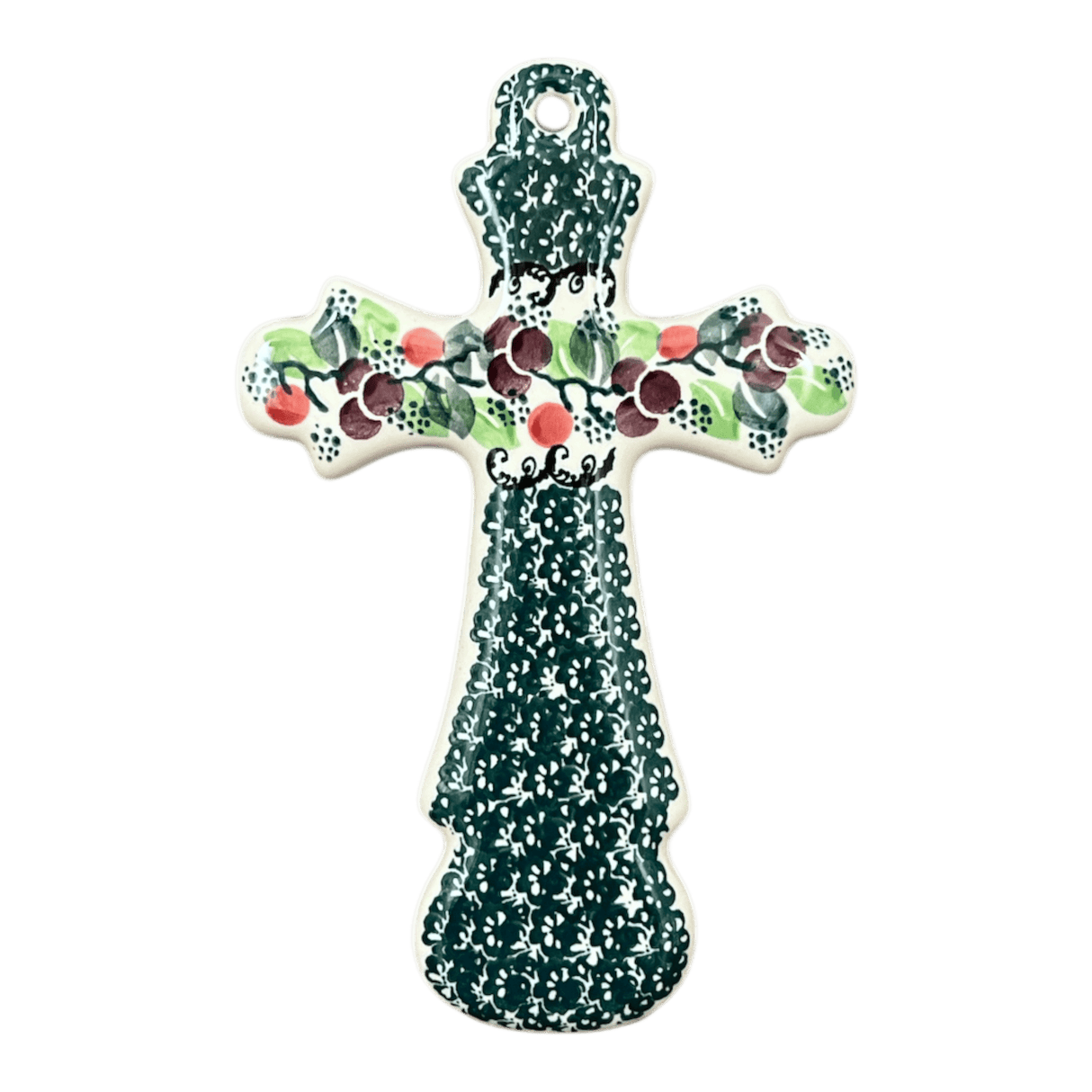 Cross, Large, 7.75" in "Sugar Plums" by Ceramika Artystyczna | A533-2838Q