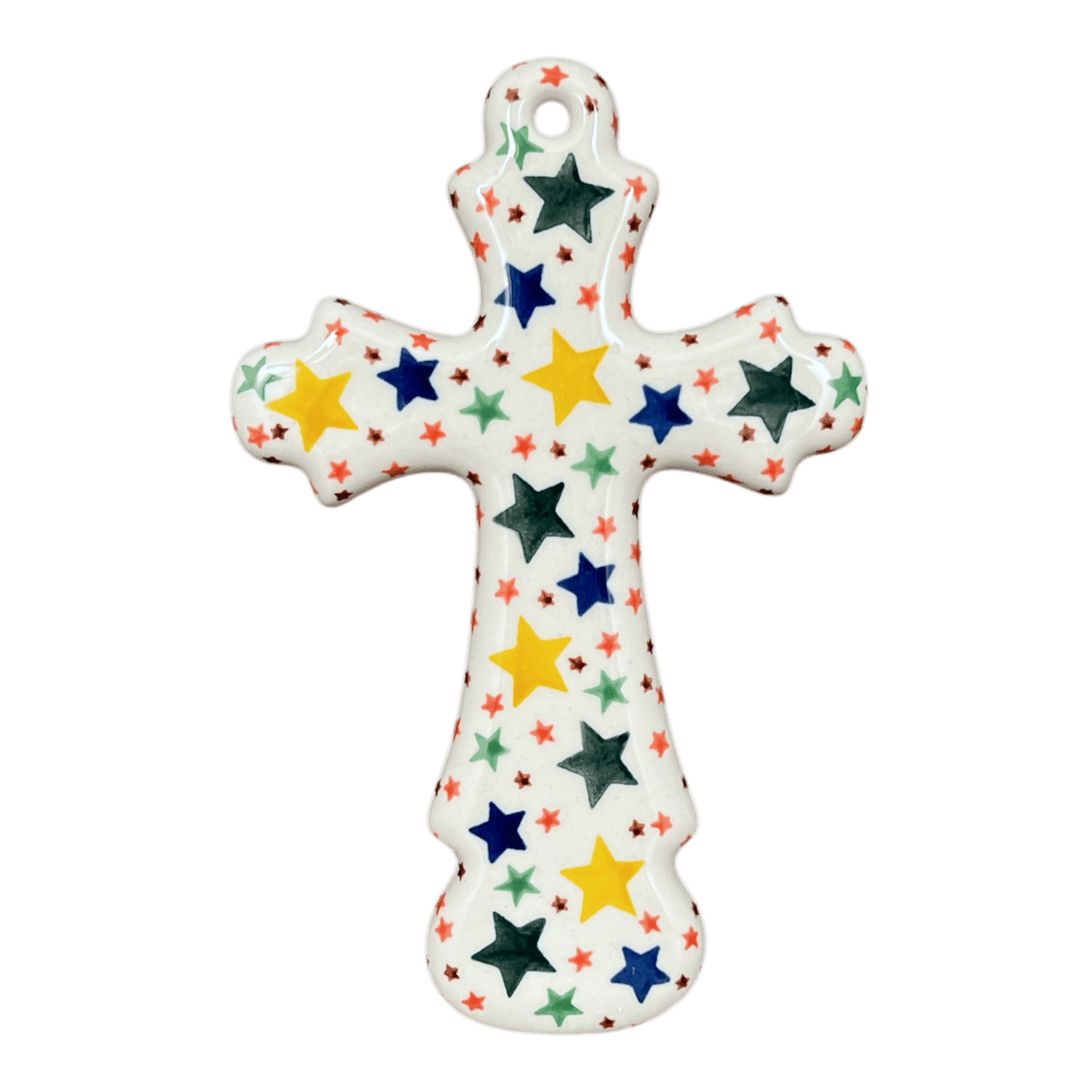 Cross, Large, 7.75" in "Star Shower" by Ceramika Artystyczna | A533-359X