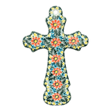 Cross, Large, 7.75" in "Hummingbird Bouquet" by Ceramika Artystyczna | A533-U3357