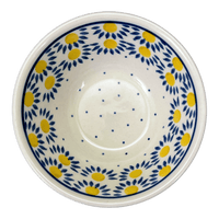 A picture of a Polish Pottery 4.75" Bowl (Sunny Circle) | A556-0215 as shown at PolishPotteryOutlet.com/products/4-75-bowl-sunny-circle-a556-0215