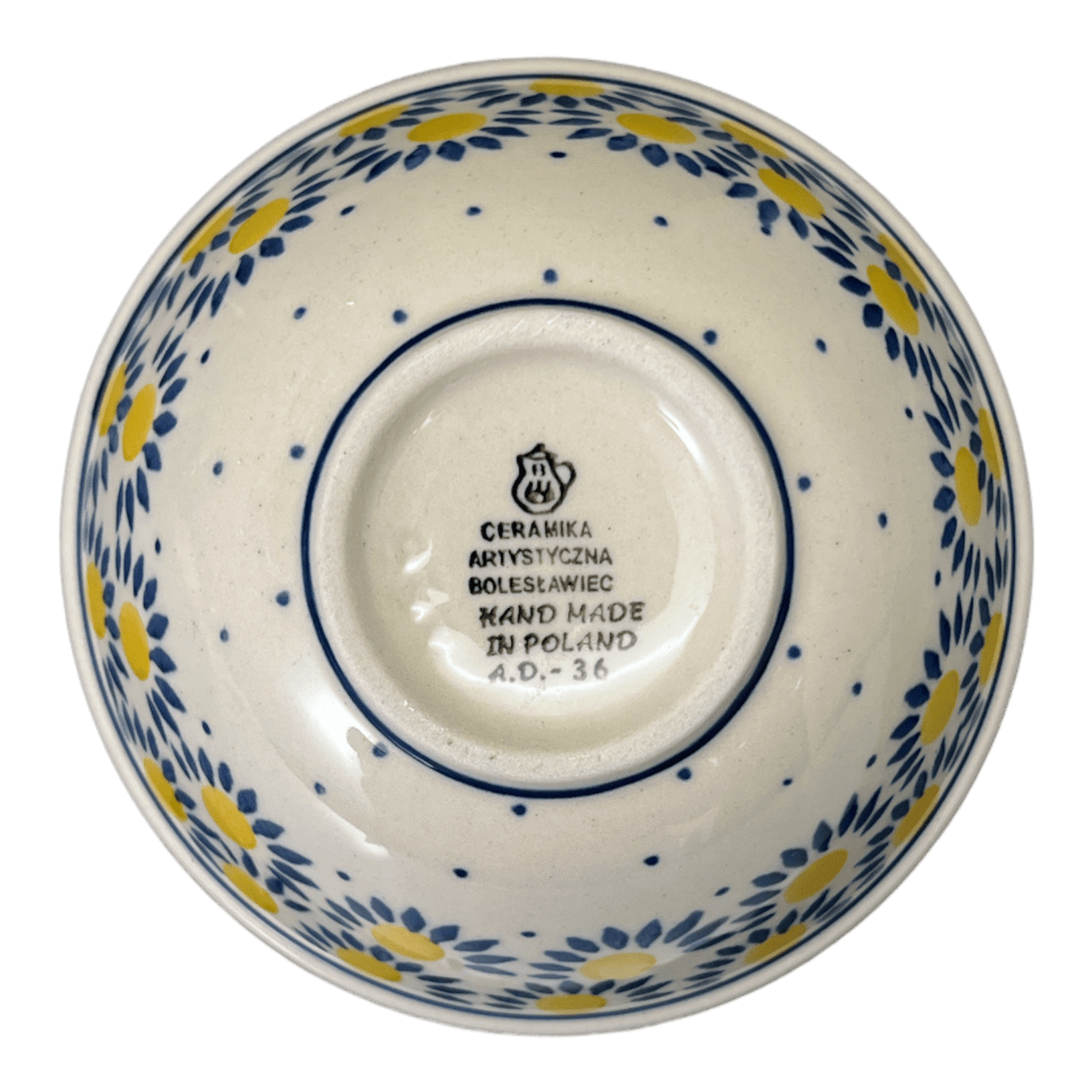 Bowl, Round, 4.75" in "Sunny Circle" by Ceramika Artystyczna | A556-0215