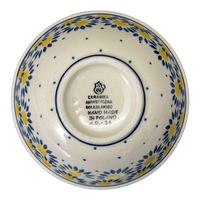 A picture of a Polish Pottery CA 4.75" Bowl (Sunny Circle) | A556-0215 as shown at PolishPotteryOutlet.com/products/4-75-bowl-sunny-circle-a556-0215
