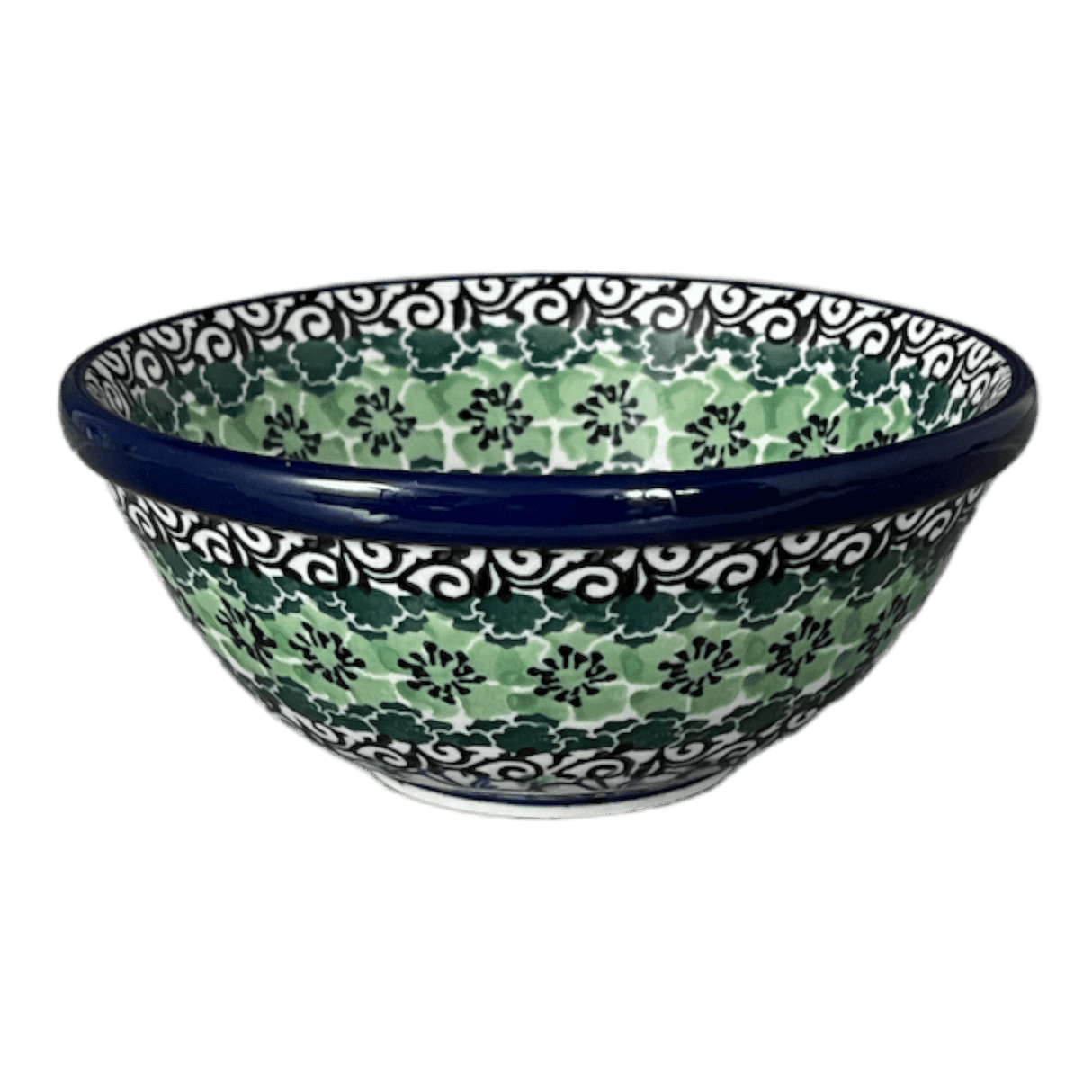 Bowl, Round, 4.75" in "Ring of Green" by Ceramika Artystyczna | A556-1479X