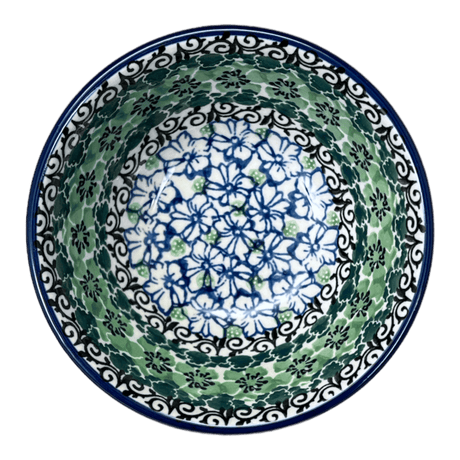 Bowl, Round, 4.75" in "Ring of Green" by Ceramika Artystyczna | A556-1479X