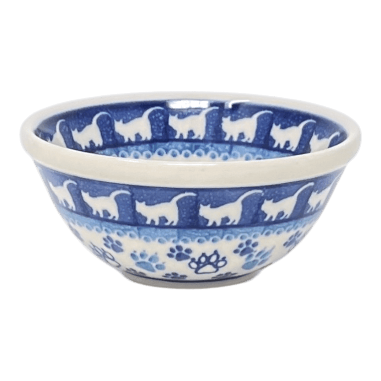 Bowl, Round, 4.75" in "Cat Tracks" by Ceramika Artystyczna | A556-1771