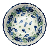 A picture of a Polish Pottery CA 4.75" Bowl (Hyacinth in the Wind) | A556-2037X as shown at PolishPotteryOutlet.com/products/4-75-bowl-hyacinth-in-the-wind-a556-2037x