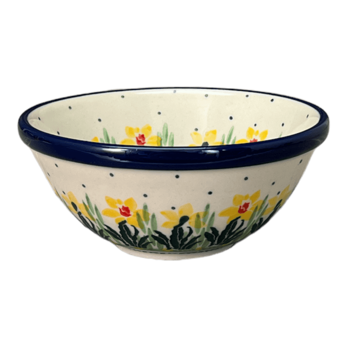 Bowl, Round, 4.75" in "Daffodils in Bloom" by Ceramika Artystyczna | A556-2122X