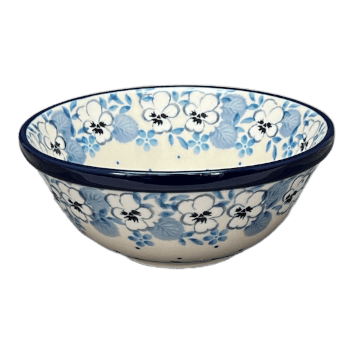 Bowl, Round, 4.75" in "Pansy Blues" by Ceramika Artystyczna | A556-2346X