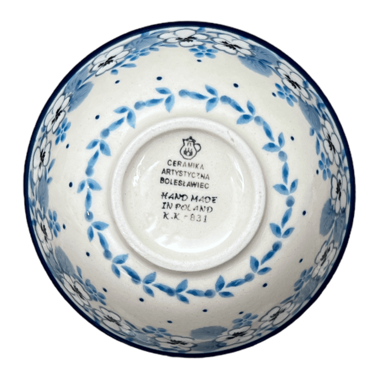 Bowl, Round, 4.75" in "Pansy Blues" by Ceramika Artystyczna | A556-2346X