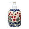 Polish Pottery CA 5.5" Soap Dispenser (Red Aster) | A573-1435X at PolishPotteryOutlet.com