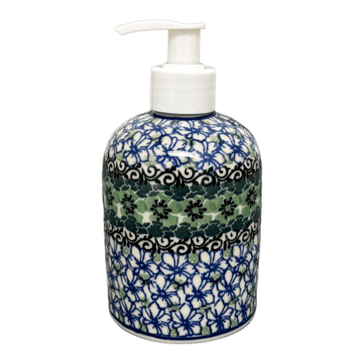 Soap Dispenser, 5.5" in "Ring of Green" by Ceramika Artystyczna | A573-1479X