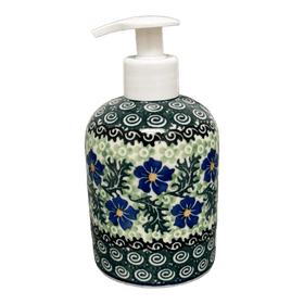 Polish Pottery CA 5.5" Soap Dispenser (Clematis ) | A573-1538X Additional Image at PolishPotteryOutlet.com