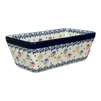 A picture of a Polish Pottery CA 8" x 5" Bread Baker (Mixed Berries) | A603-1449X as shown at PolishPotteryOutlet.com/products/8-x-5-bread-baker-mixed-berries-a603-1449x