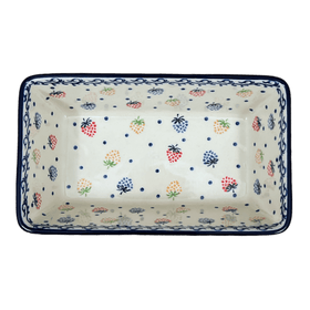 Polish Pottery 8" x 5" Bread Baker (Mixed Berries) | A603-1449X Additional Image at PolishPotteryOutlet.com