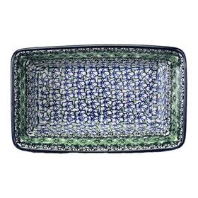 Polish Pottery 8" x 5" Bread Baker (Ring of Green) | A603-1479X Additional Image at PolishPotteryOutlet.com