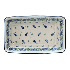 Polish Pottery CA 8" x 5" Bread Baker (Hyacinth in the Wind) | A603-2037X Additional Image at PolishPotteryOutlet.com