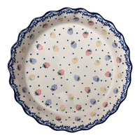 A picture of a Polish Pottery CA 10" Quiche/Pie Dish (Mixed Berries) | A636-1449X as shown at PolishPotteryOutlet.com/products/10-quiche-pie-dish-mixed-berries-a636-1449x