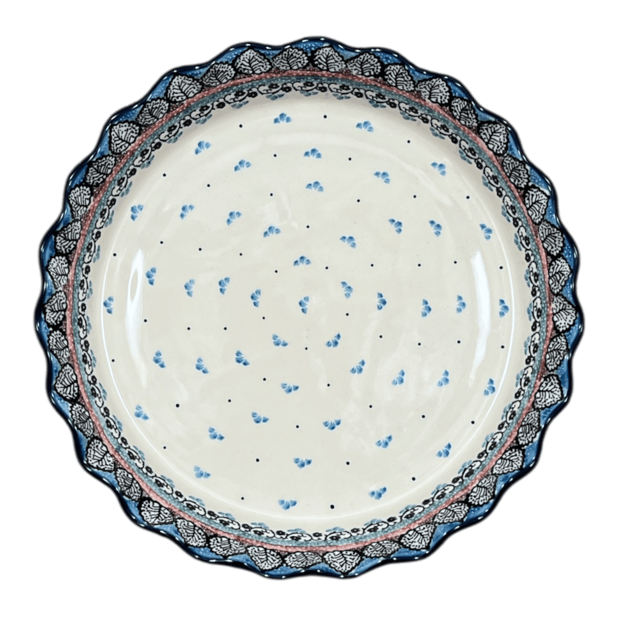 Quiche/Pie Dish, 10" in "Winter Aspen" by Ceramika Artystyczna | A636-1995X