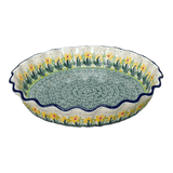 Quiche/Pie Dish, 10" in "Daffodils in Bloom" by Ceramika Artystyczna | A636-2122X