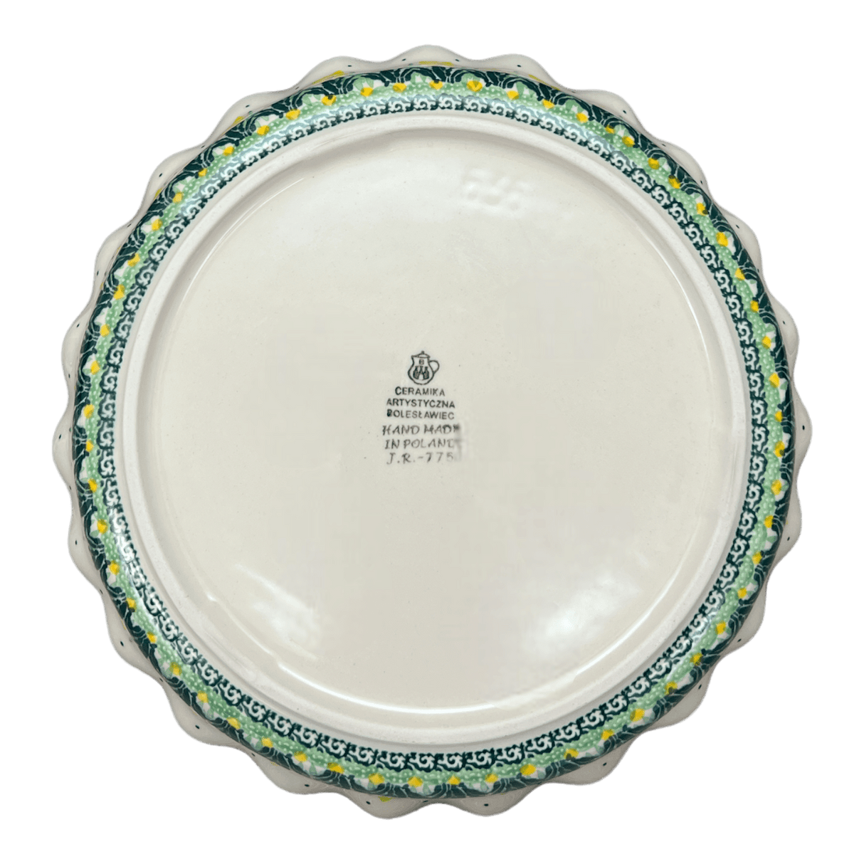 Quiche/Pie Dish, 10" in "Daffodils in Bloom" by Ceramika Artystyczna | A636-2122X